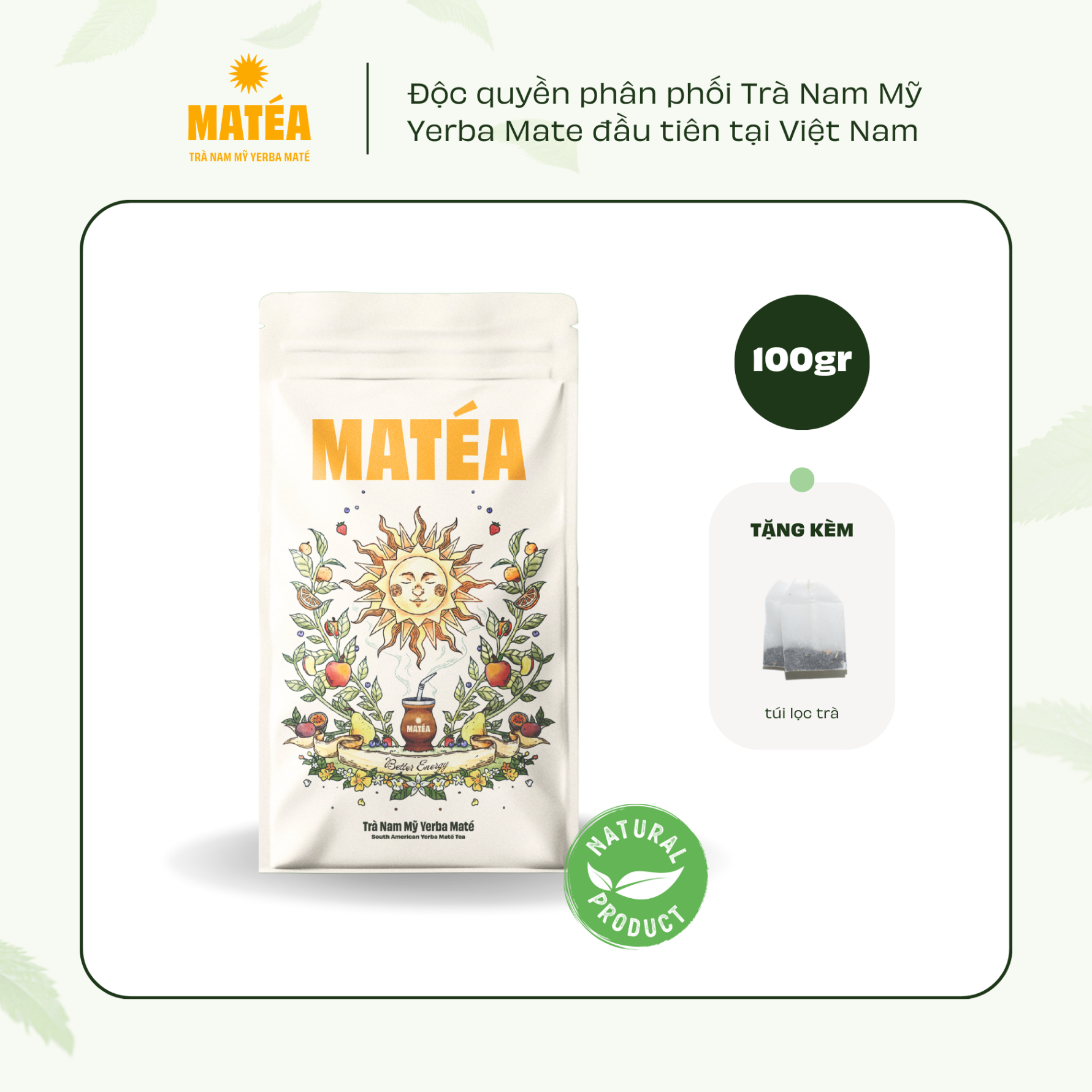 Trà Yerba Maté 100gr - Các dòng hương vị