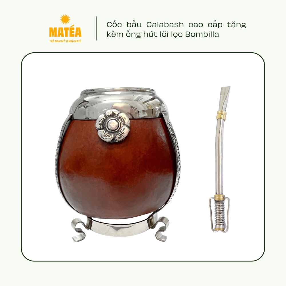 Cốc bầu cao cấp Calabash kệ chân đính hoa