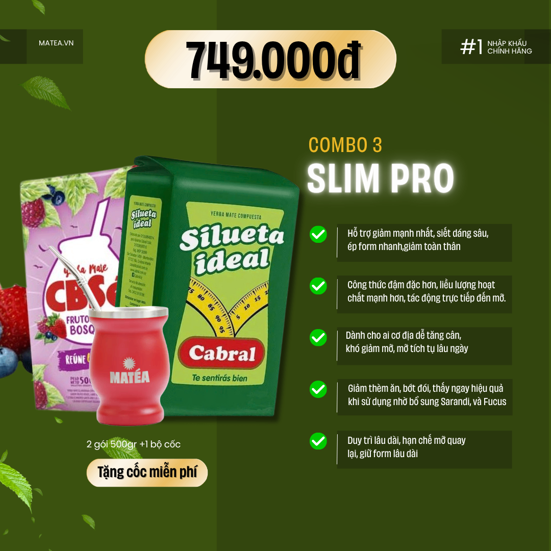 Combo Slim Pro tặng cốc