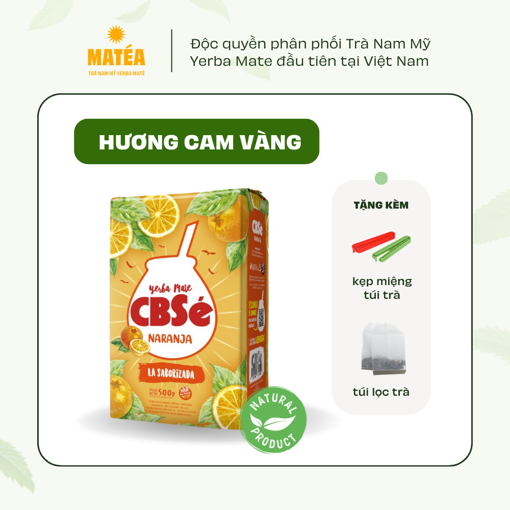 Trà Yerba Mate CBSE vị naranja Cam 500g