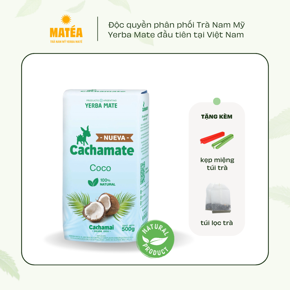 Trà Yerba Mate Cachamate Coco Dừa 500g