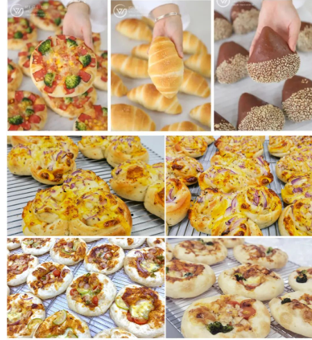 Khóa học bánh mì chuyên nghiệp 12 kiểu , 100 loại, 88 công thức
