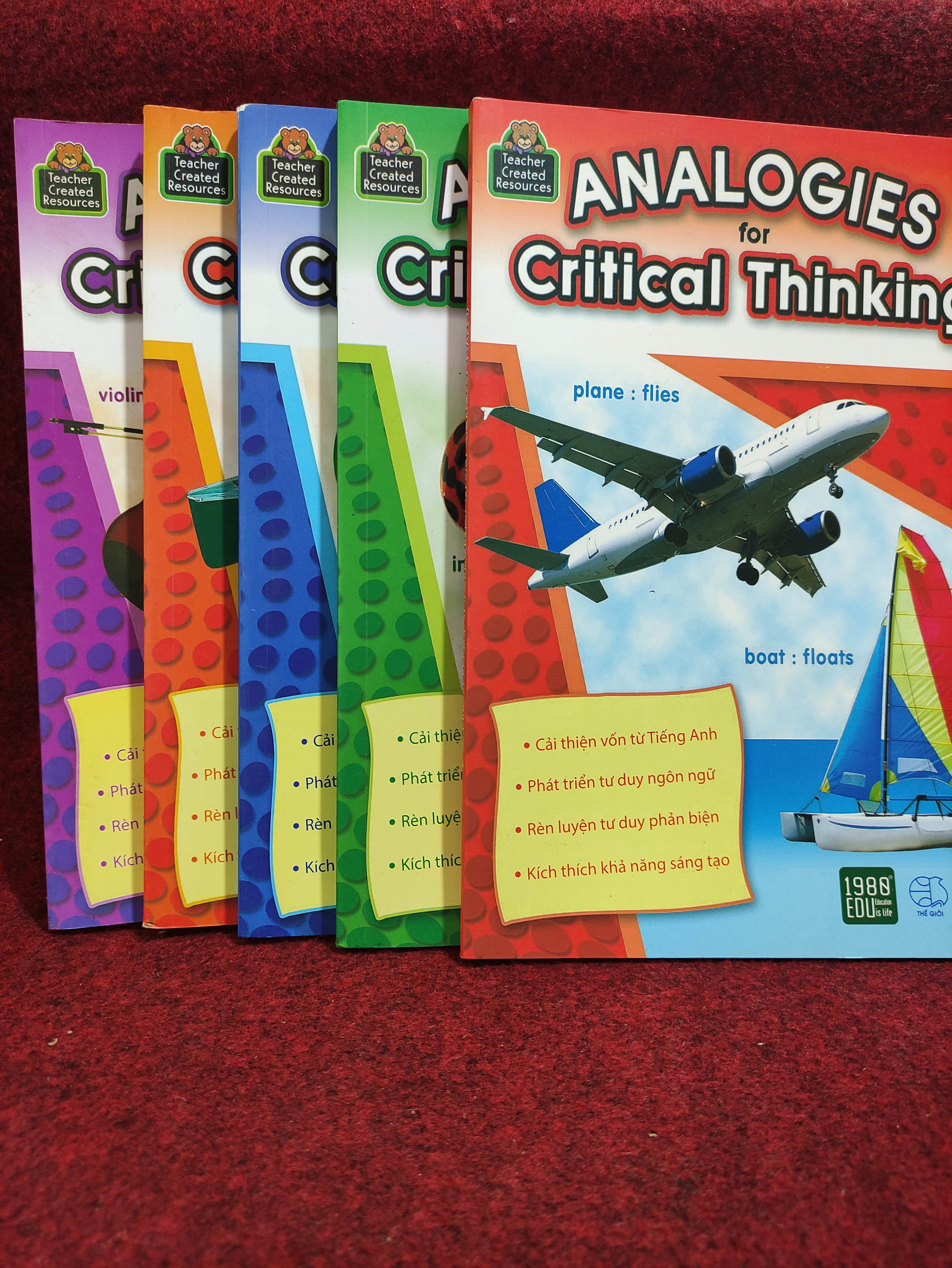Bộ 5 cuốn analogies for Critical thinking mới 90% Tiếng Anh (SL có thể đặt: 1 Bộ) - SÁCH ĐẠI HỌC