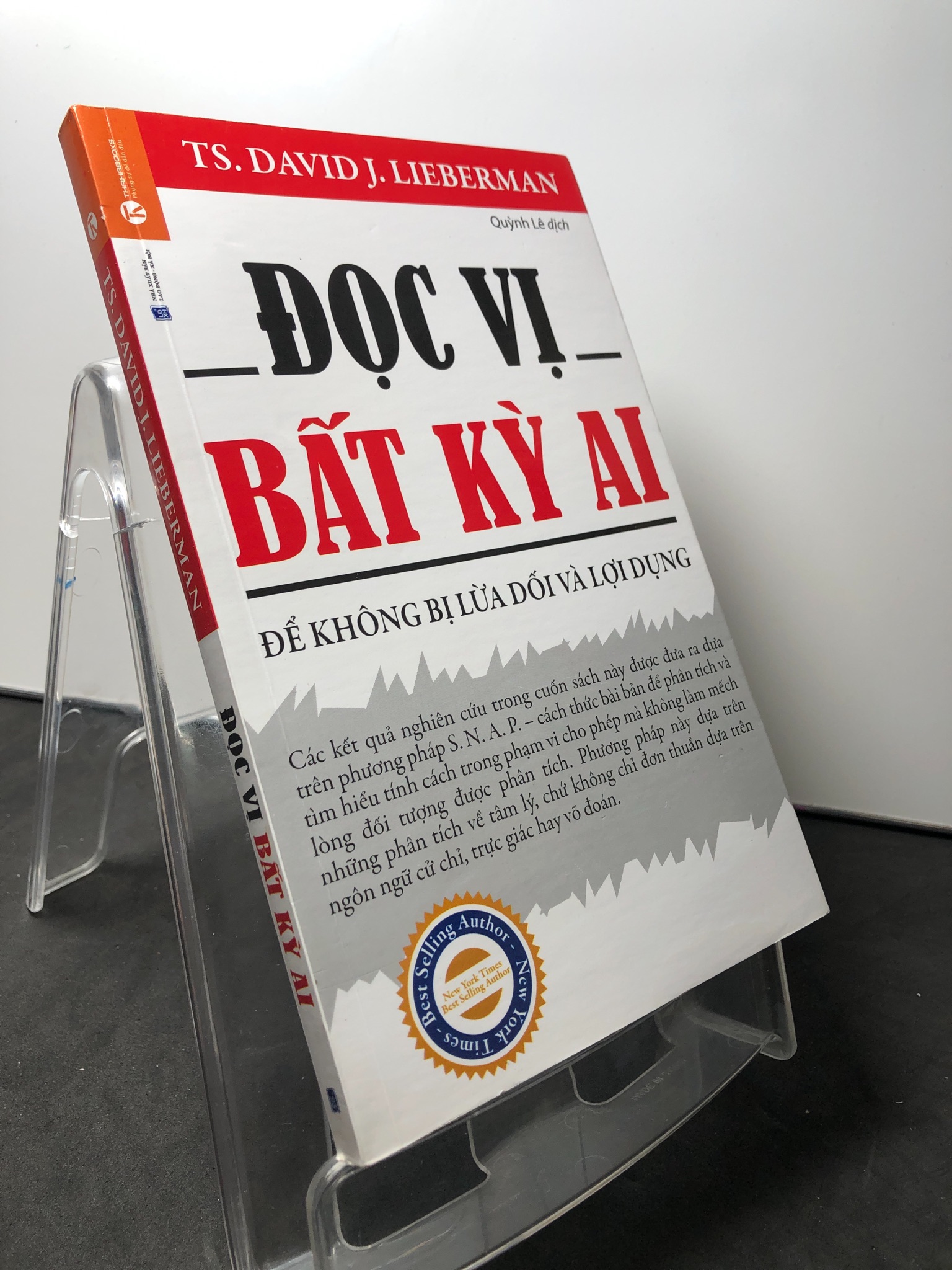 Đọc vị bất kỳ ai để không bị lừa dối và lợi dụng 2017 mới 80% bẩn nhẹ Ts David J Lieberman 0709 Sách tư duy, kỹ năng sống (SL có thể đặt: 1 Cuốn) - SÁCH ĐẠI HỌC