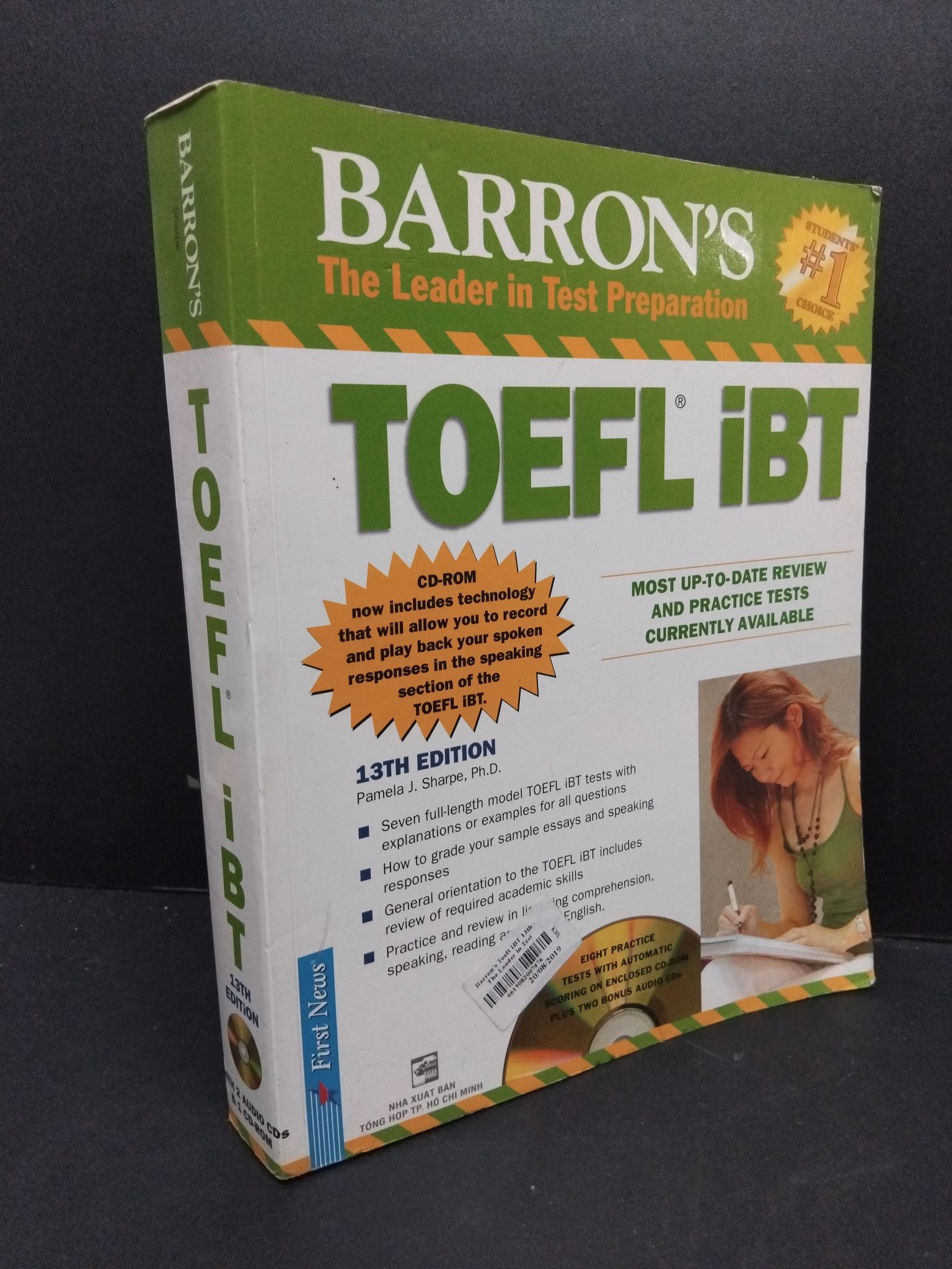 Toefl iBT mới 70% ố vàng 2015 2809 Pamela J. Sharpe, Ph.D. Tiếng Anh (SL có thể đặt: 1 Cuốn) - SÁCH ĐẠI HỌC