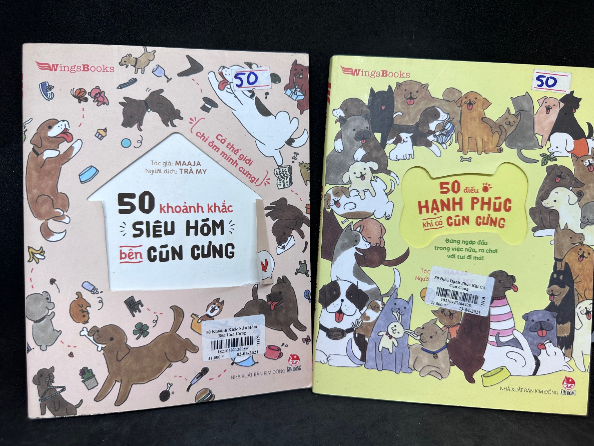 Combo 2 cuốn 50 điều hạnh phúc khi có cún cưng + 50 khoảnh khắc siêu hóm bên cún cưng Maaja New 90% 2903 (SL có thể đặt: 1 Bộ) - SÁCH ĐẠI HỌC