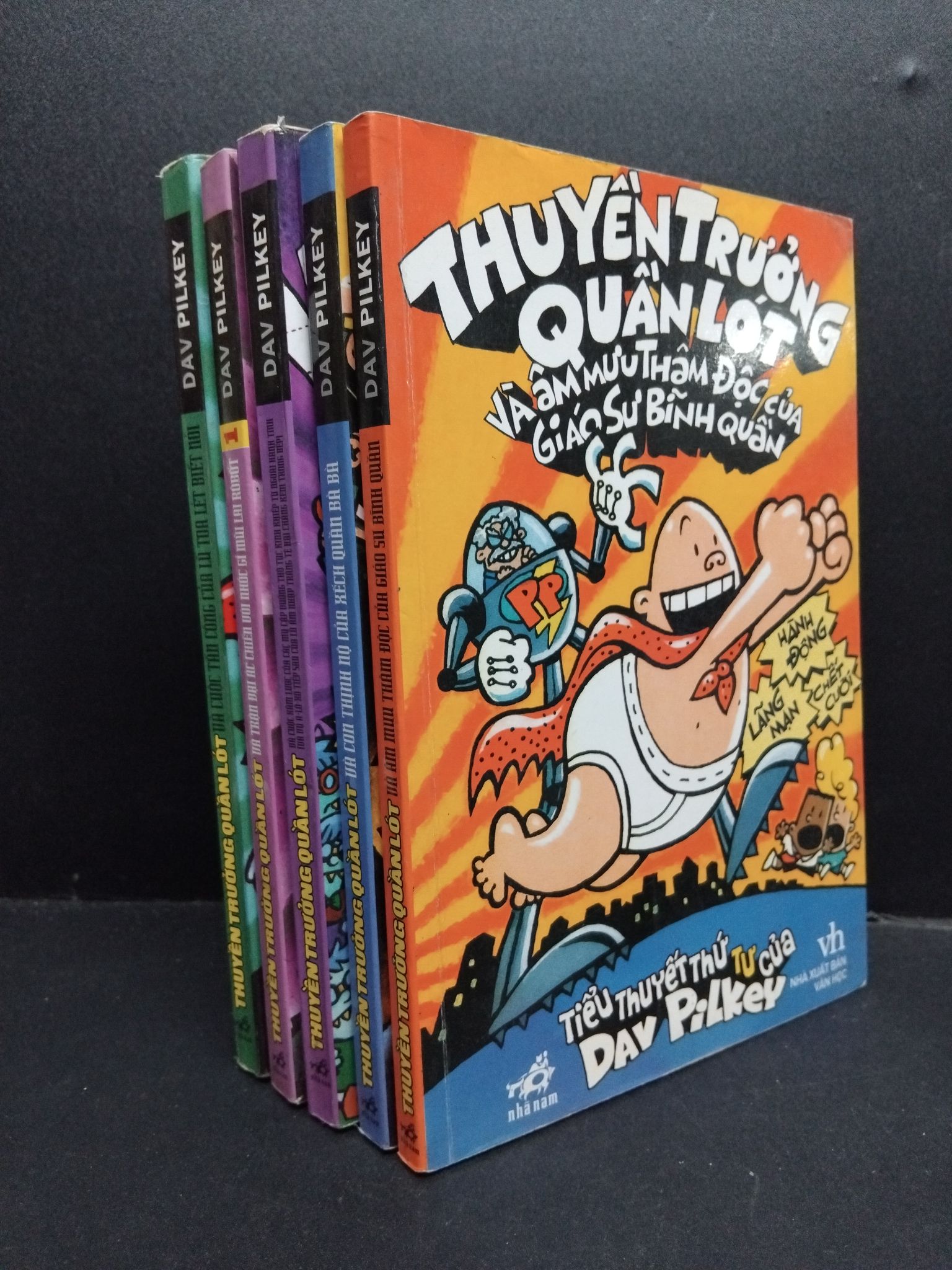 Combo 5 cuốn Thuyền trường quần lót mới 80% ố nhẹ 1906 Dav Pilkey (SL có thể đặt: 1 Combo) - SÁCH ĐẠI HỌC