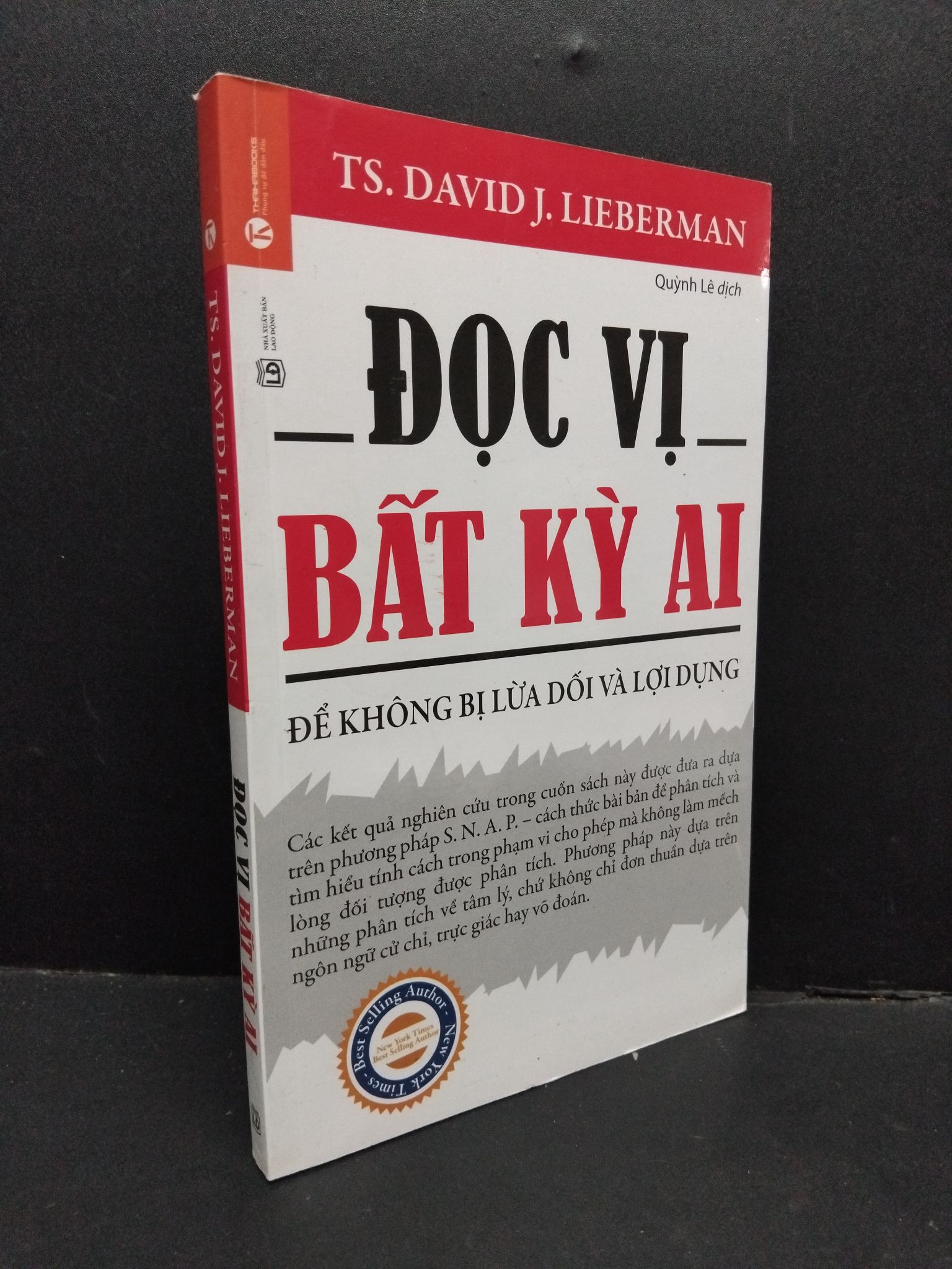 Đọc vị bất kỳ ai mới 90% bẩn nhẹ 2019 1410 TS. David J. Lieberman Sách tư duy, kỹ năng sống (SL có thể đặt: 1 Cuốn) - SÁCH ĐẠI HỌC