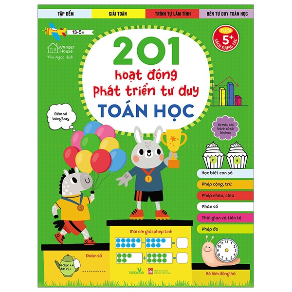 201 Hoạt Động Phát Triển Tư Duy - Toán Học - Wonder House (Mới 100%) Kiến thức, kỹ năng sống cho trẻ, NXB Phụ Nữ - SÁCH ĐẠI HỌC