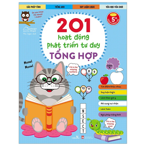 201 Hoạt Động Phát Triển Tư Duy - Tổng Hợp - Wonder House (Mới 100%) Kiến thức, kỹ năng sống cho trẻ, NXB Phụ Nữ - SÁCH ĐẠI HỌC