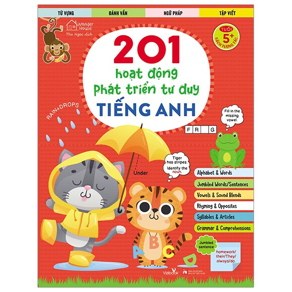 201 Hoạt Động Phát Triển Tư Duy - Tiếng Anh - Wonder House (Mới 100%) Kiến thức, kỹ năng sống cho trẻ, NXB Phụ Nữ - SÁCH ĐẠI HỌC