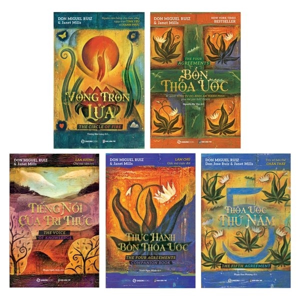 Bộ Sách Trí Tuệ Của Người Toltec - Don Miguel Ruiz, Janet Mills, Don Jose Ruiz (Mới 100%) Sách tư duy, kỹ năng sống, SaigonBooks - SÁCH ĐẠI HỌC