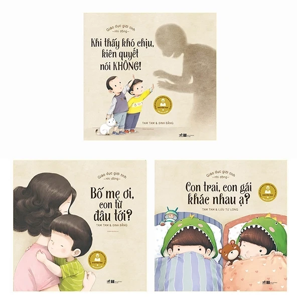 Giáo Dục Giới Tính Nhi Đồng (Bộ 3 Cuốn) - Tam Tam, Lưu Tự Long, Đinh Bằng (Mới 100%) Kiến thức, kỹ năng sống cho trẻ, Nhã Nam - SÁCH ĐẠI HỌC