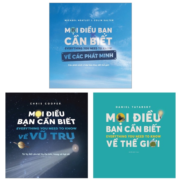 Mọi Điều Bạn Cần Biết Về Các Phát Minh + Vũ Trụ + Thế Giới (Bộ 3 Cuốn) - Michael Heatley, Colin Salter, Chris Cooper, Daniel Tatarsky (Mới 100%) Kiến thức bách khoa, Nhã Nam - SÁCH ĐẠI HỌC