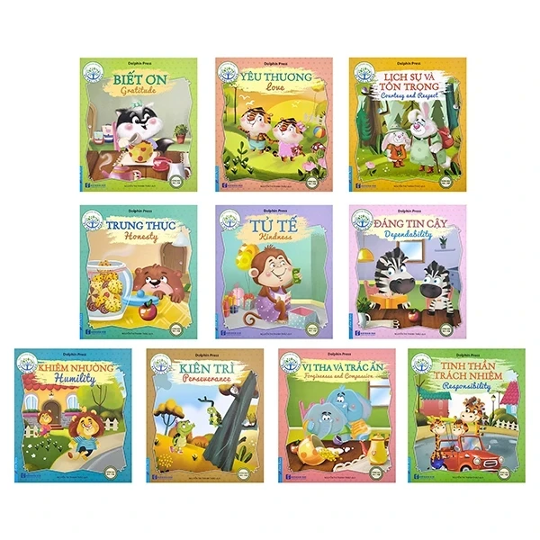 Bé Học Lễ Giáo - Song Ngữ Anh Việt (Bộ 10 Quyển) - Dolphin Press (Mới 100%) Kiến thức, kỹ năng sống cho trẻ, First News - SÁCH ĐẠI HỌC