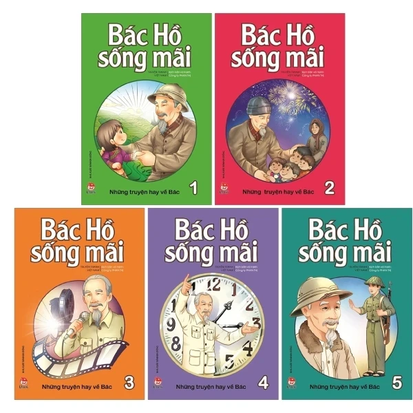 Bác Hồ Sống Mãi - Những Mẩu Chuyện Hay Về Bác (Bộ 5 Tập) - Công ty Phan Thị (Mới 100%) Truyện thiếu nhi, NXB Kim Đồng - SÁCH ĐẠI HỌC