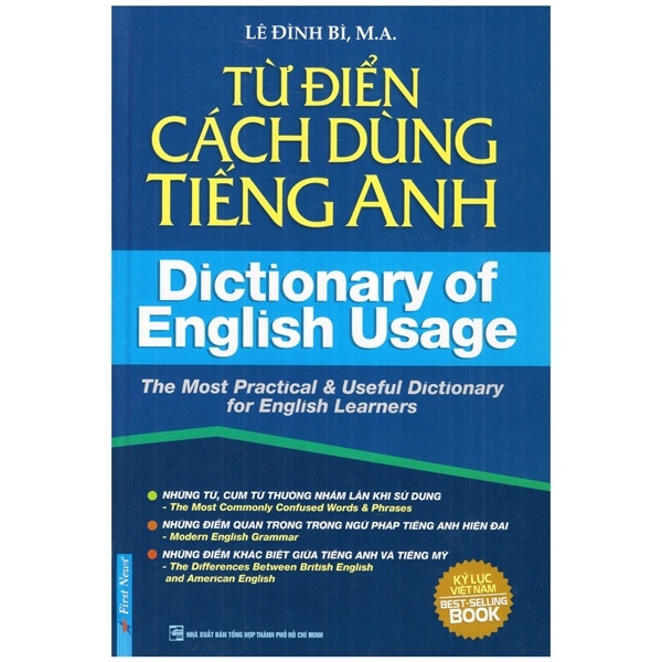 Từ Điển Cách Dùng Tiếng Anh (Bìa Cứng) - Lê Đình Bì (Mới 100%) Tiếng Anh, First News - SÁCH ĐẠI HỌC