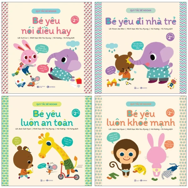 Quy Tắc Bé Ngoan (Bộ 4 Cuốn) - Suh Eun, Min You Kyung, Kwon Joo Won, Jeon Suk Hyun (Mới 100%) Kiến thức, kỹ năng sống cho trẻ, Thái Hà Books - SÁCH ĐẠI HỌC