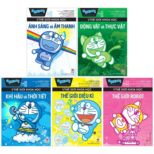 Doraemon - Thế Giới Khoa Học (Bộ 5 Tập) - Nhiều Tác Giả (Mới 100%) Truyện tranh, NXB Kim Đồng - SÁCH ĐẠI HỌC