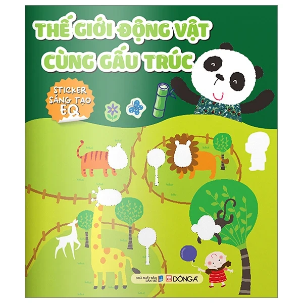 Thế Giới Động Vật Cùng Gấu Trúc- Sticker Sáng Tạo EQ - Đông A (Mới 100%) Kiến thức, kỹ năng sống cho trẻ, Đông A - SÁCH ĐẠI HỌC