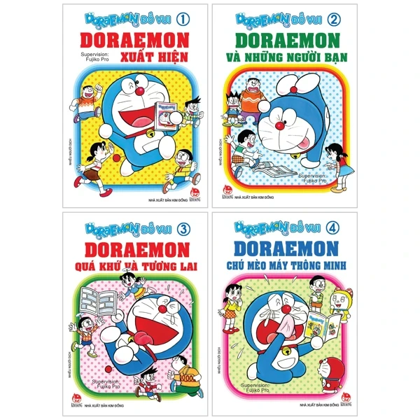 Doraemon Đố Vui (Bộ 4 Tập) - Fujiko Pro (Mới 100%) Truyện tranh, NXB Kim Đồng - SÁCH ĐẠI HỌC
