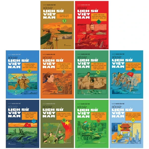 Boxset Hỏi Đáp Lịch Sử Việt Nam (Hộp 10 Cuốn) - Nhóm Nhân Văn Trẻ (Mới 100%) Lịch sử, địa lí Việt Nam, NXB Trẻ - SÁCH ĐẠI HỌC