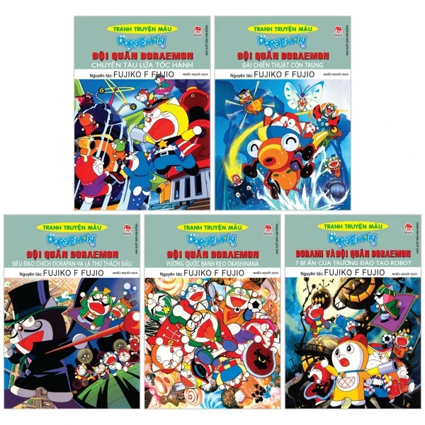 Doraemon - Tranh Truyện Màu - Đội Quân Doraemon (Bộ 5 Tập) - Fujiko F. Fujio (Mới 100%) Truyện tranh, NXB Kim Đồng - SÁCH ĐẠI HỌC