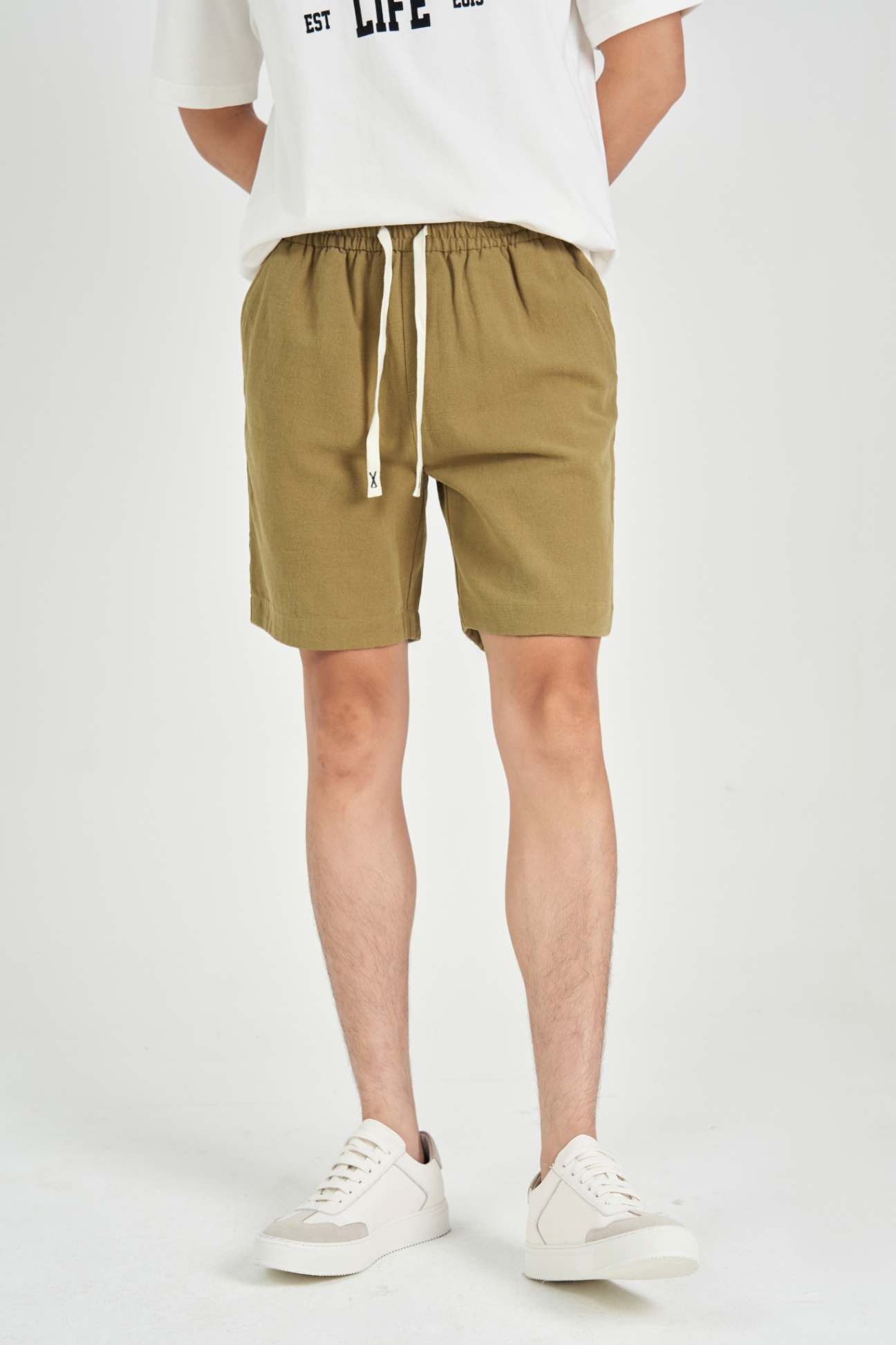 Quần Short Regular Linen 8031 - Vàng - XL