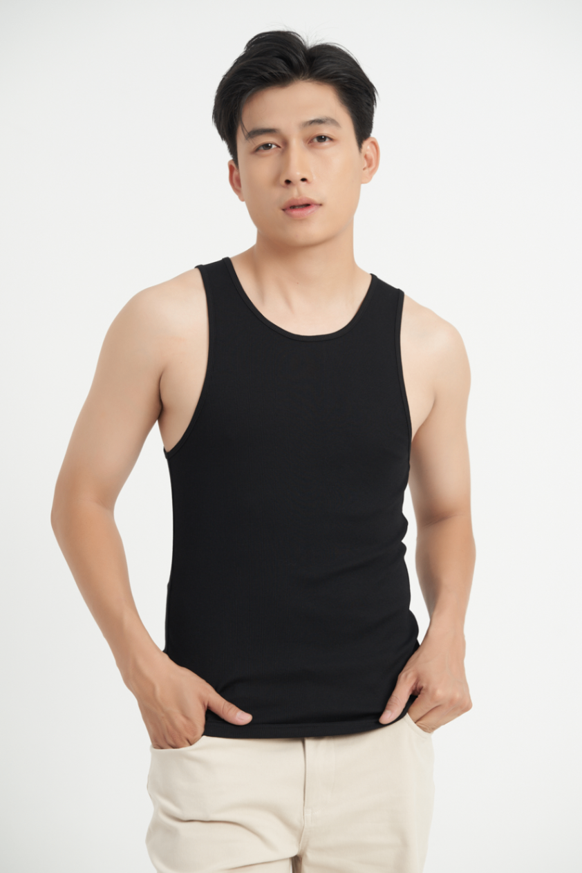 Áo Tanktop Fitted 1803 - Đen - XL