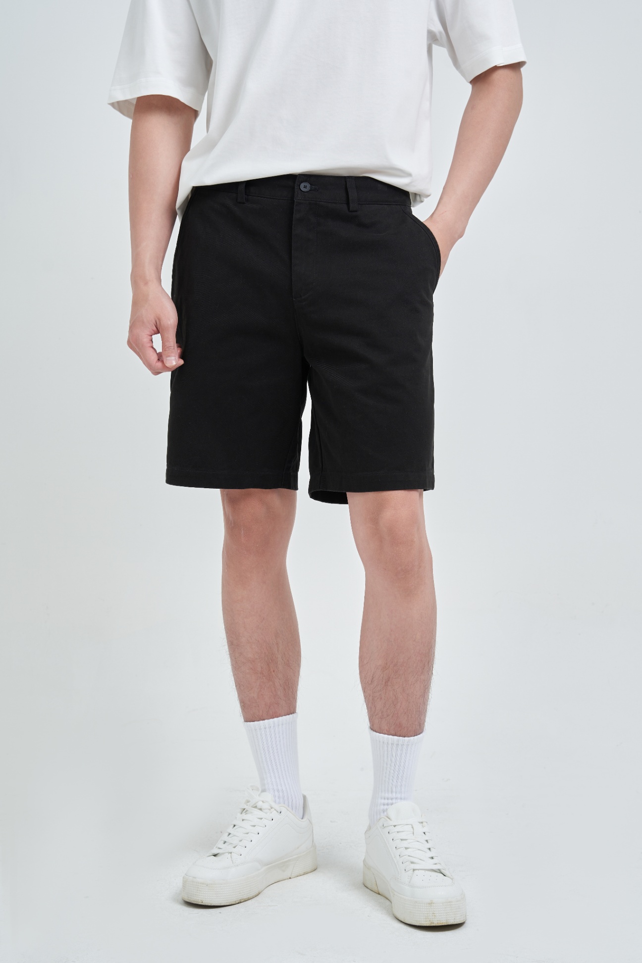 Quần Short Kaki Regular 8075 - Đen - 2XL