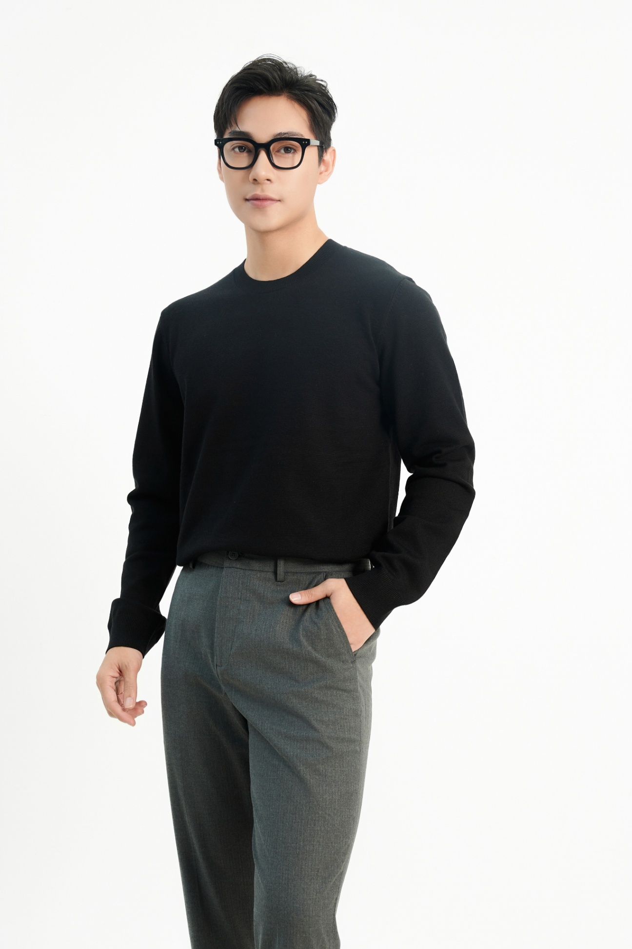 Áo Len Fitted 3547 - Đen - XL