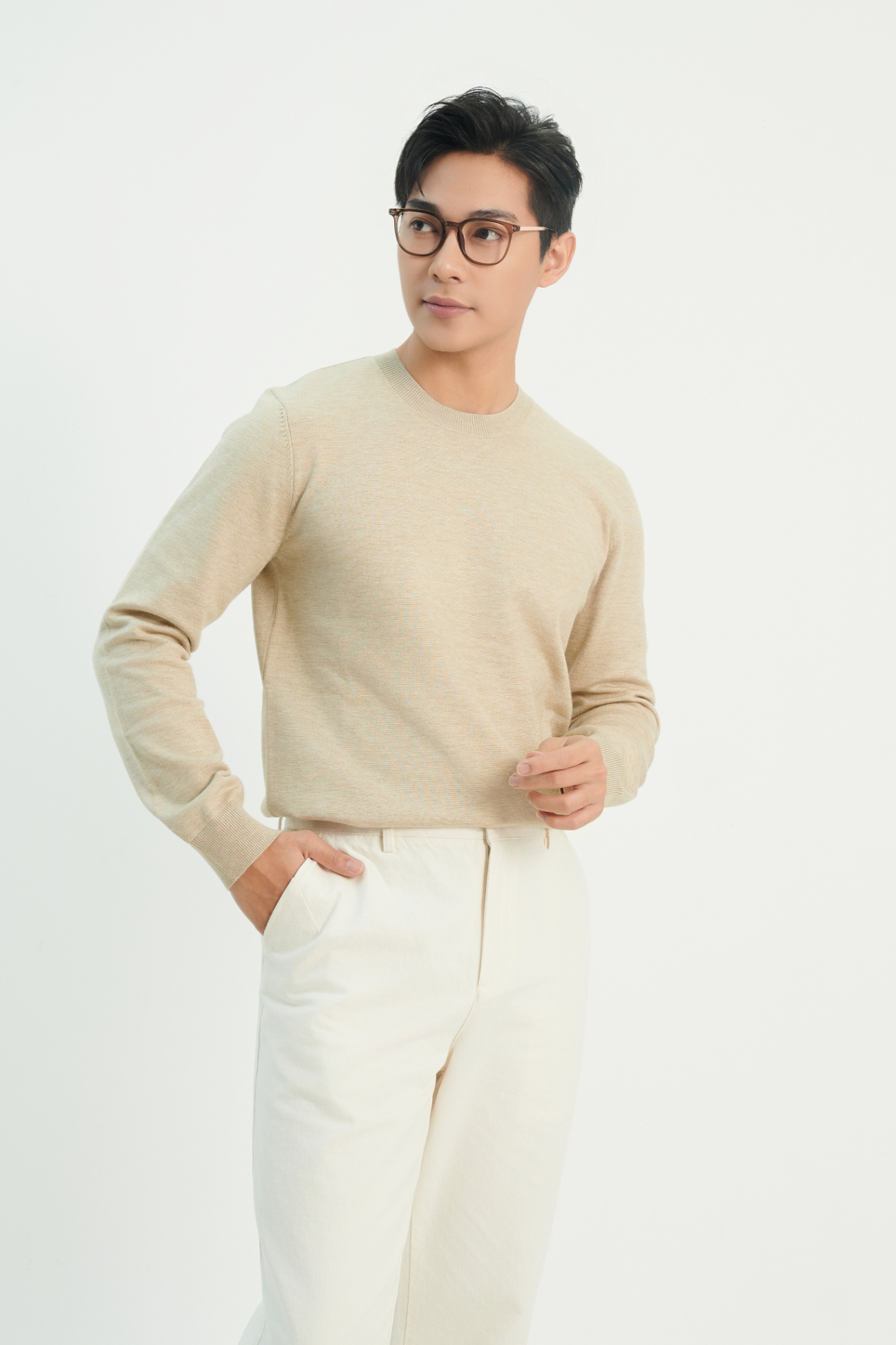 Áo Len Fitted 3547 - Be - XL