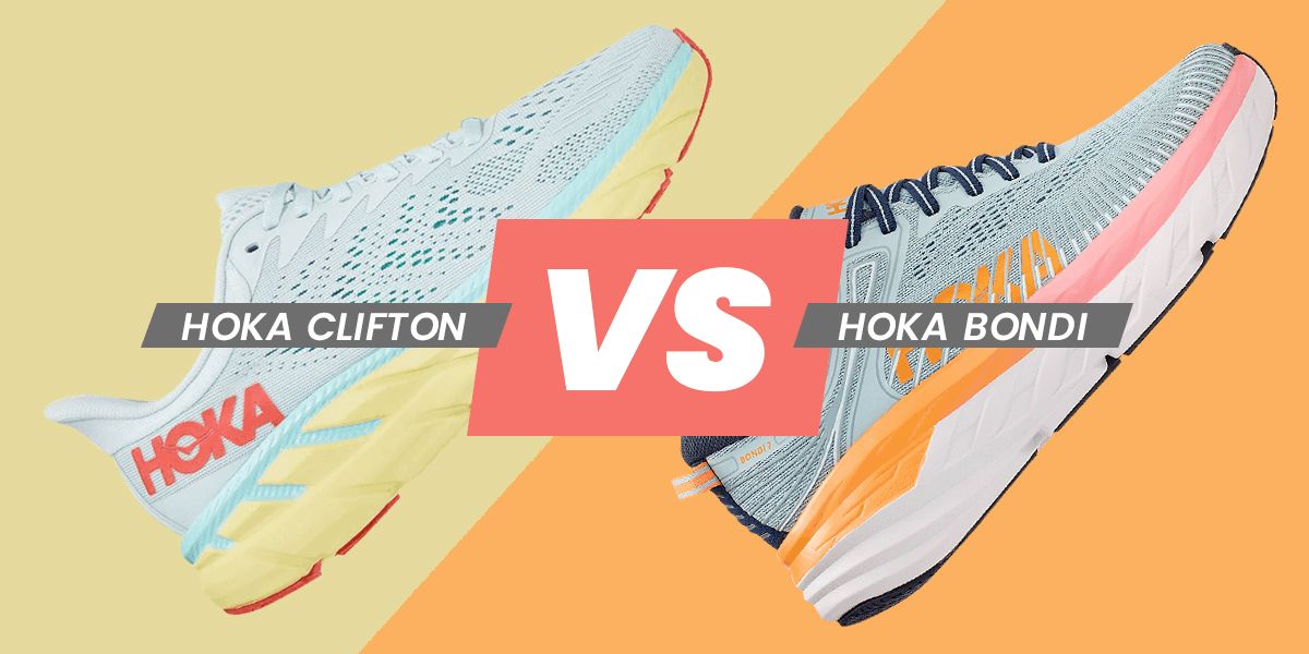 So sánh giày chạy bộ Hoka One One Clifton và Bondi