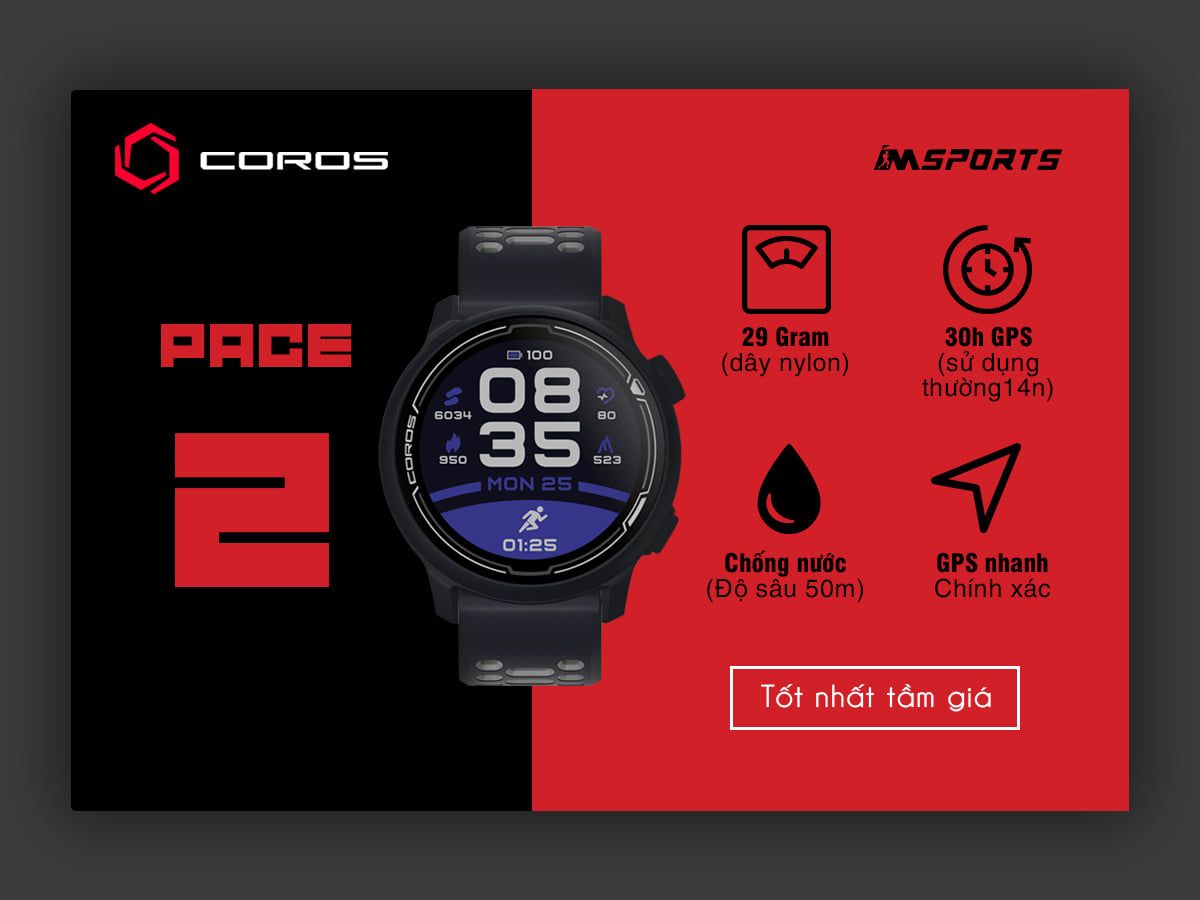 Đồng hồ Coros pace 2