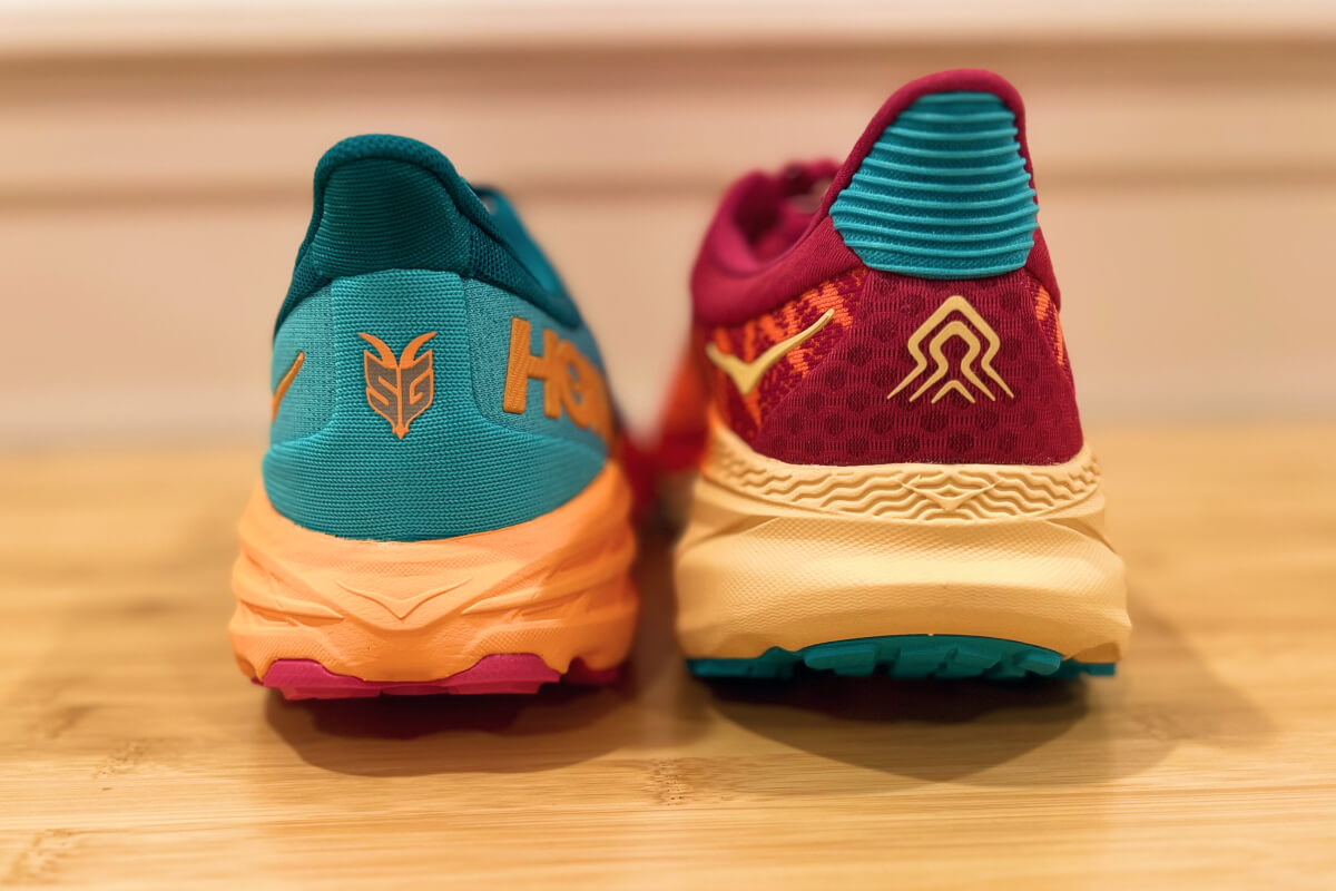 Hoka Speedgoat vs Challenger - So sánh phần đuôi giày