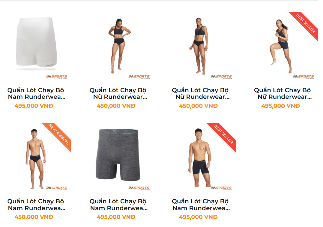 Quần lót chạy bộ Runderwear