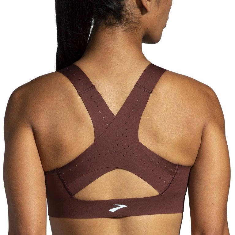 Áo ngực chạy bộ nữ Brooks Dare Zip Run Bra 2.0 - Copper