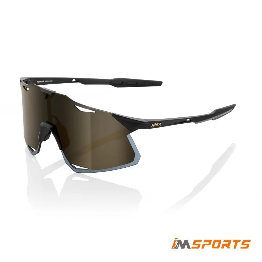 Hypercraft  |Kính 100% Hypercraft - Matte Black - Soft Gold Mirror Lens Topaz Multilayer Mirror Lens