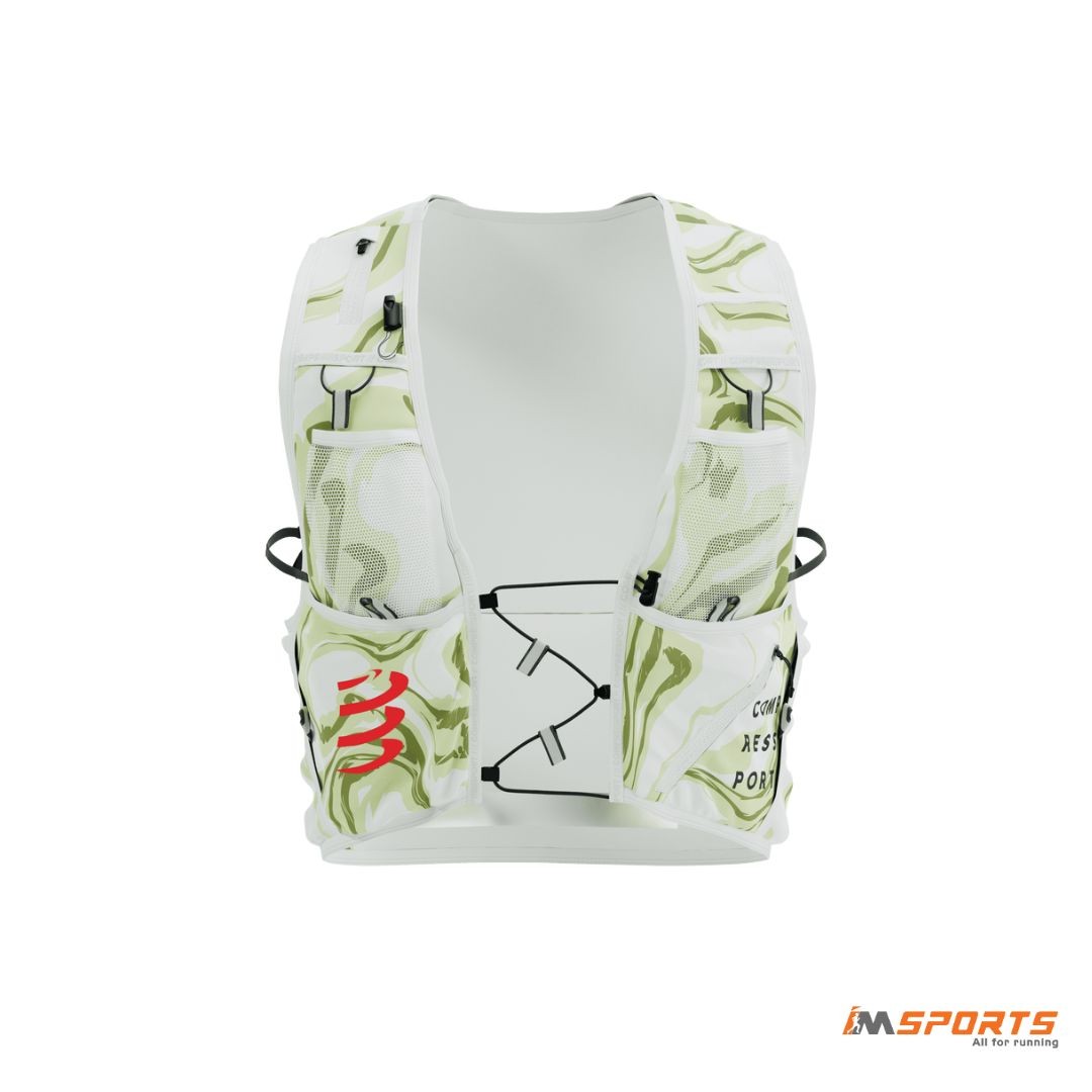 Vest Chạy Địa Hình Compressport UltRun Evo 10 Pack-Sugar/Green Camo
