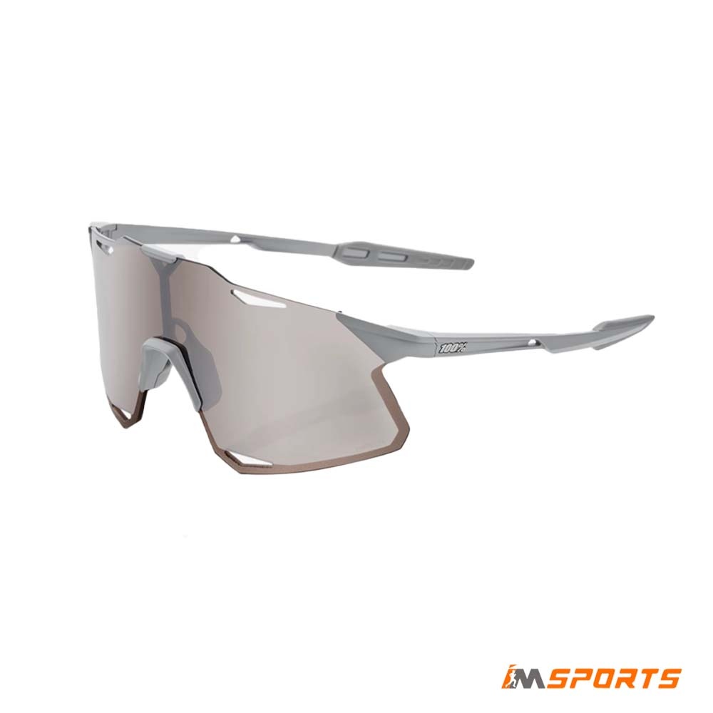 Hypercraft® |Kính 100% Hypercraft® - Matte Stone Grey - HiPER Crimson Silver Mirror Lens
