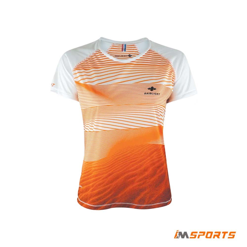 Áo Chạy Bộ Địa Hình Nữ Raidlight Maillot Ultra Drylight Women's short sleeve trail top - White/Orange