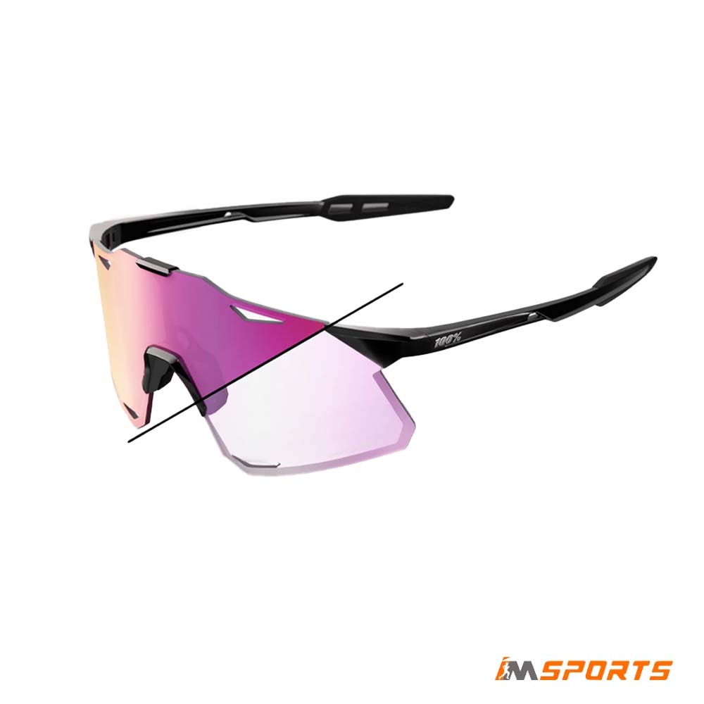 HYPERCRAFT® | Kính 100% HYPERCRAFT® - Gloss Black - Photochromic Purple Mirror