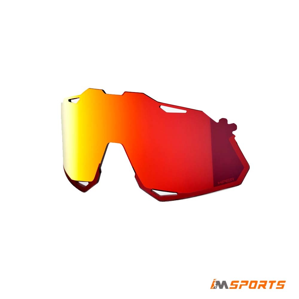 Mắt Kính Thay Thế 100% Hypercraft XS Polycarbonate - Replacement Lens - HiPER Red Multilayer Mirror