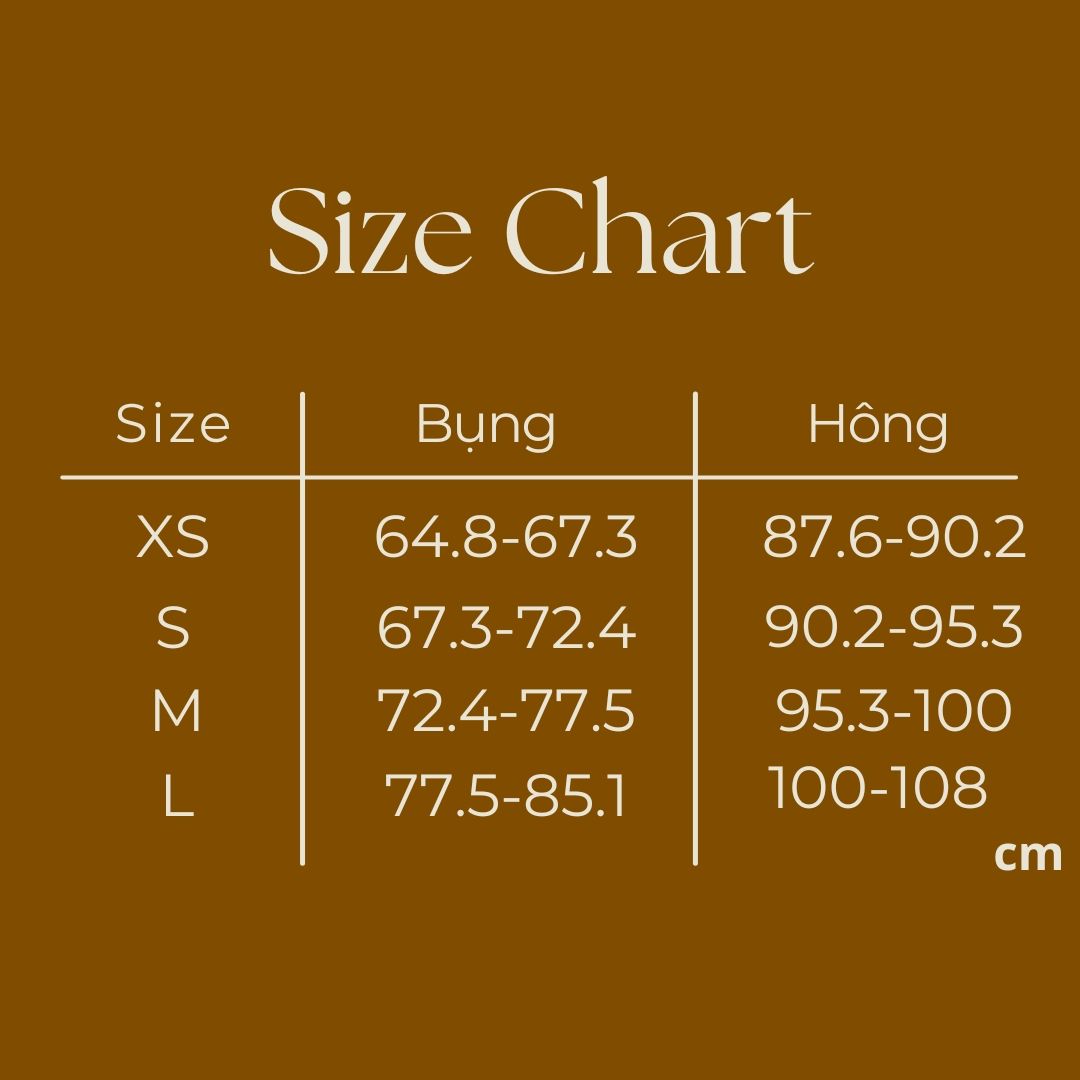 Bảng size Stoic Tight Short