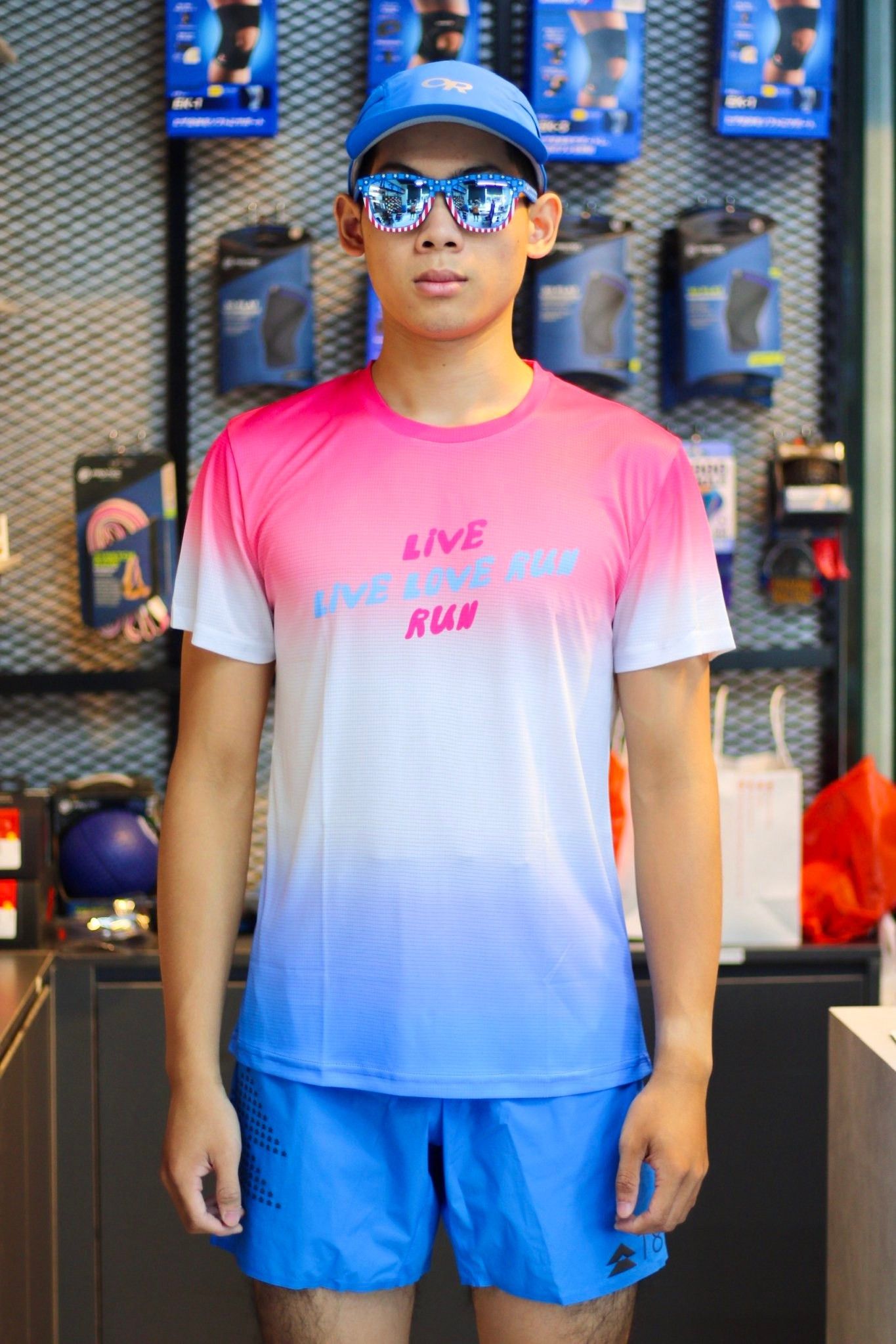 áo chạy bộ nam ims t shirt live love run