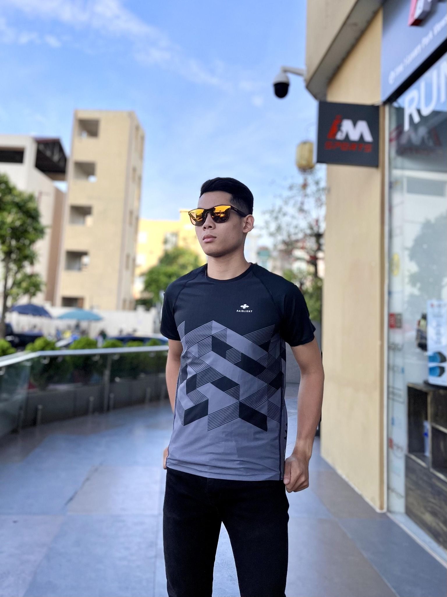 áo Chạy Trail Raidlight Coolmax Eco T-Shirt - Black/Grey