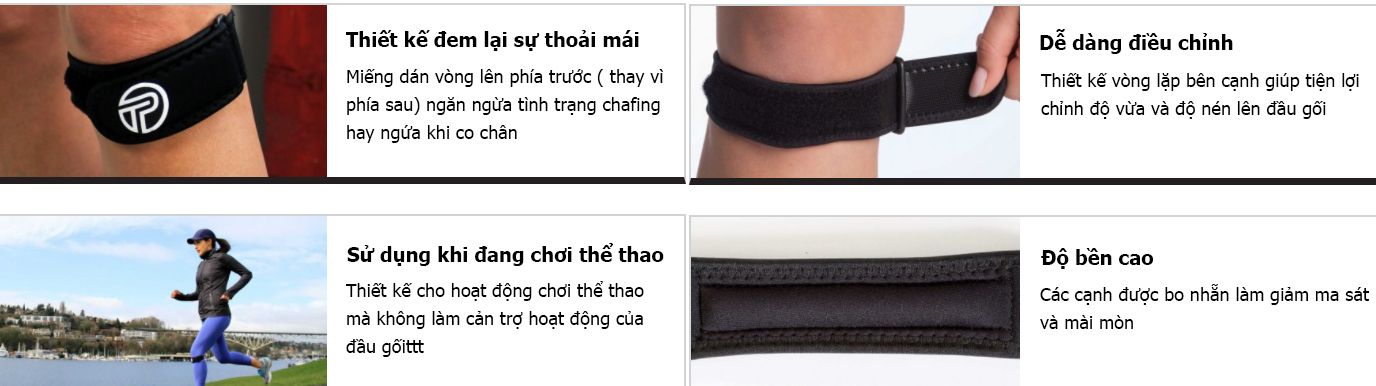 Tính năng PRO-TEC™ Patellar Tendon Strap