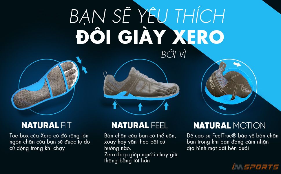 Thiết kế giày chạy trail Xero