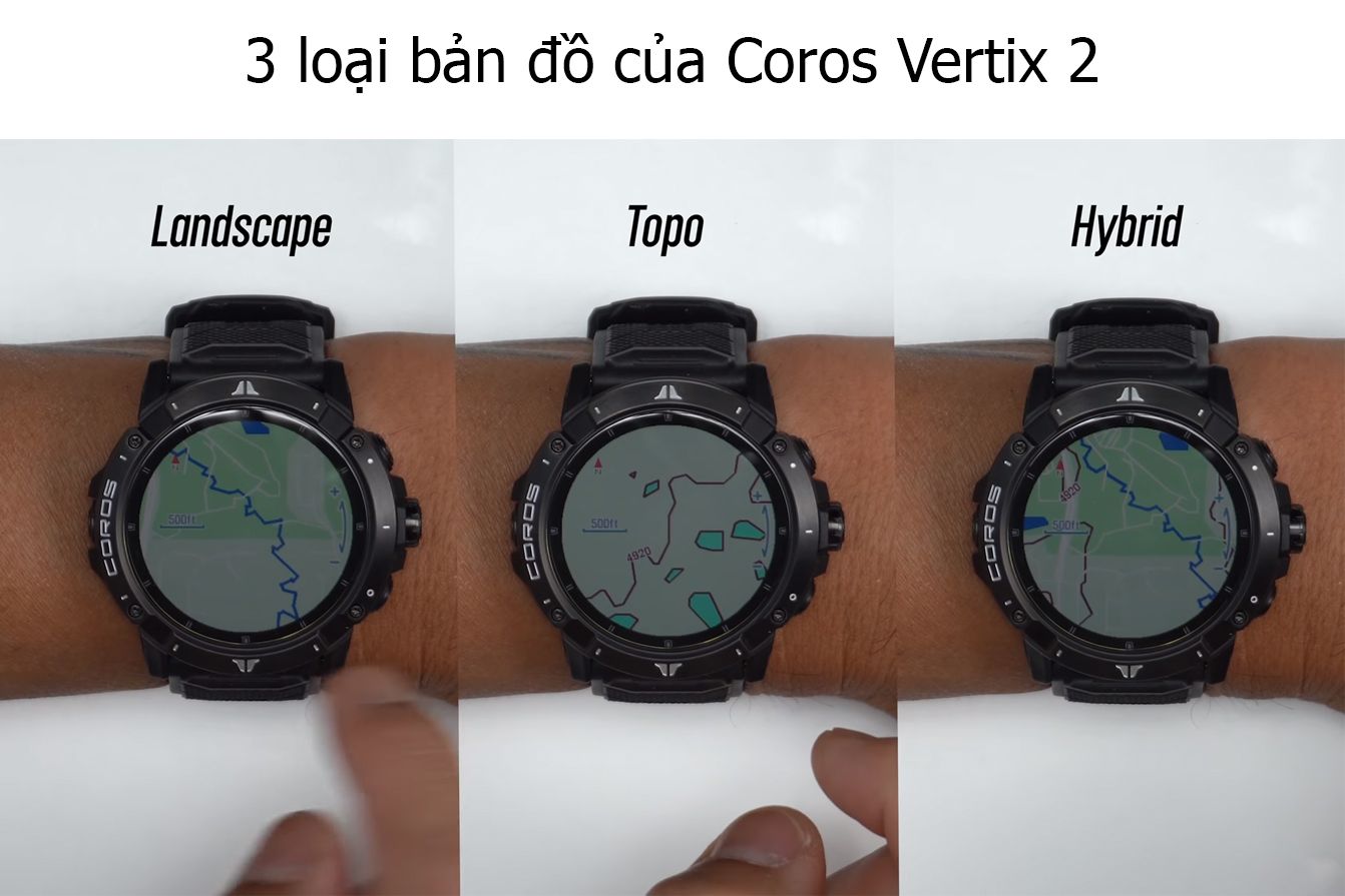 3 chế độ bản đồ của Coros Vertix 2