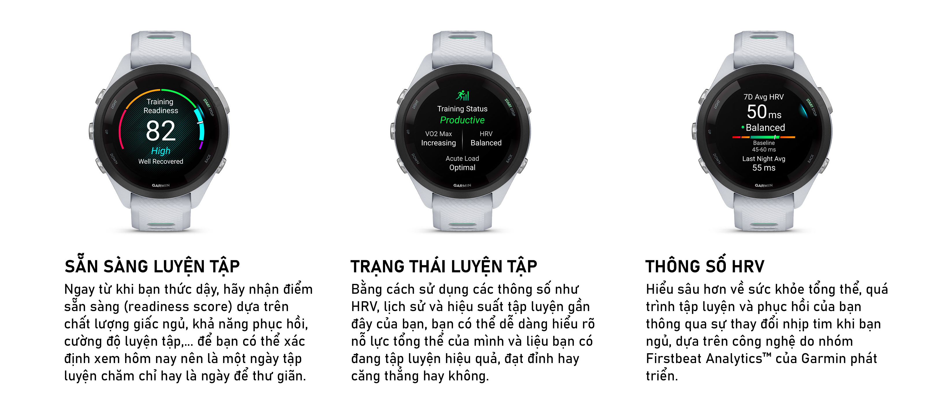 Tính năng Đồng Hồ Garmin Forerunner 265S